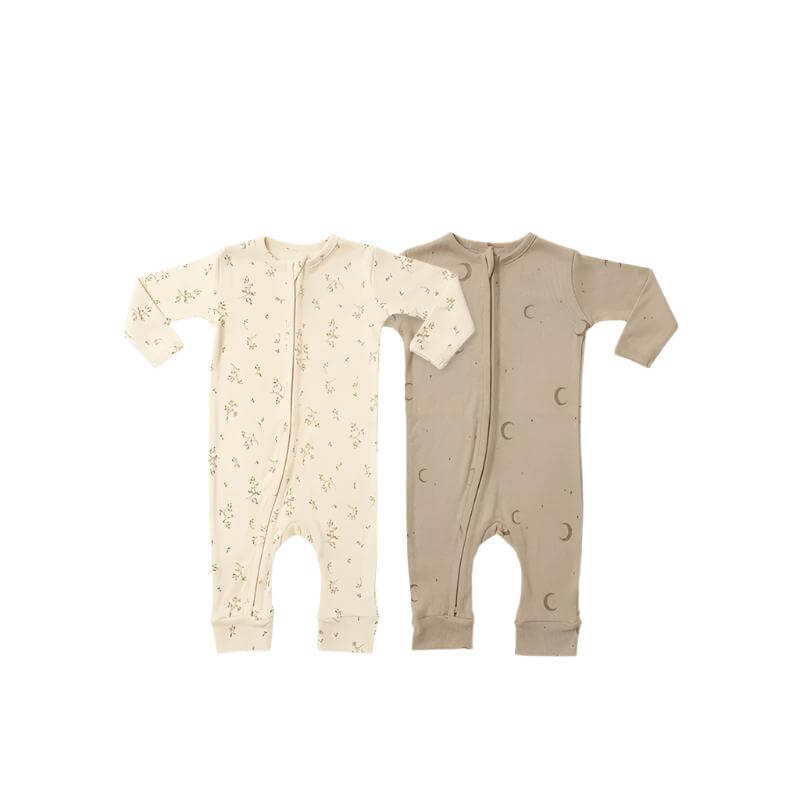 Cotton Zippy Sleeper | Light Twiggy- CLEARANCE