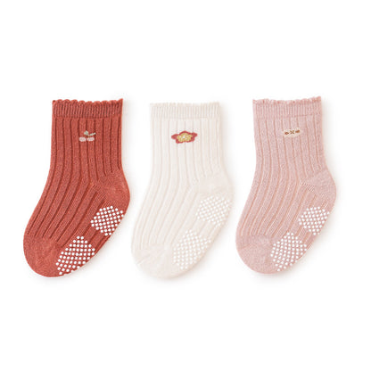 Soft Combed Cotton Anti-Slip Baby Socks