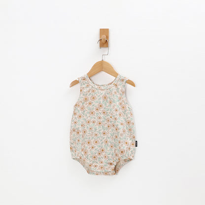 Sleeveless Bubble Romper || Blushed Bouquet