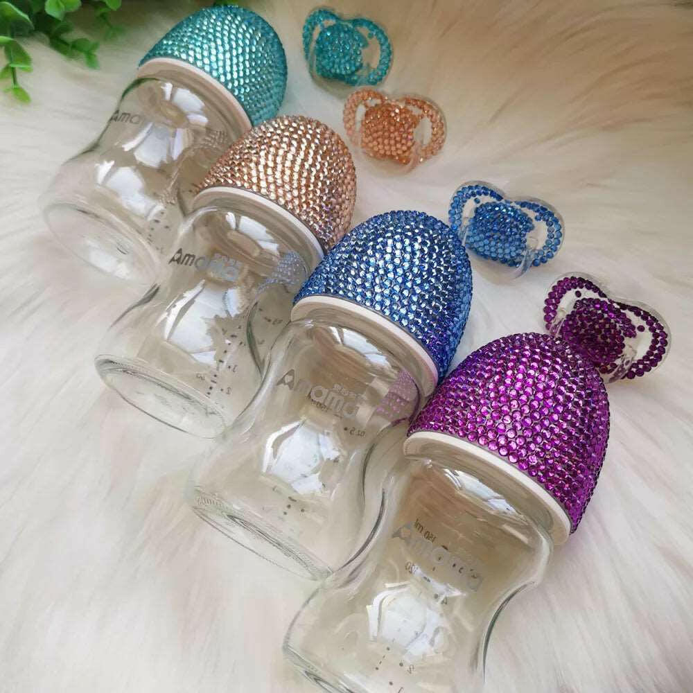 Enchanted Crystal Baby Pacifier and Bottle Gift Set - Isla + Bo